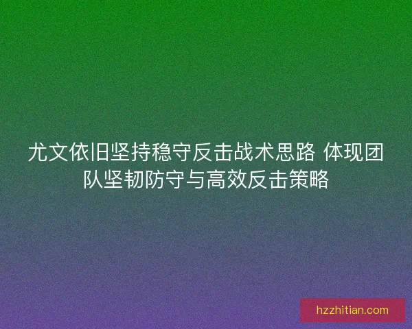 尤文依旧坚持稳守反击战术思路 体现团队坚韧防守与高效反击策略